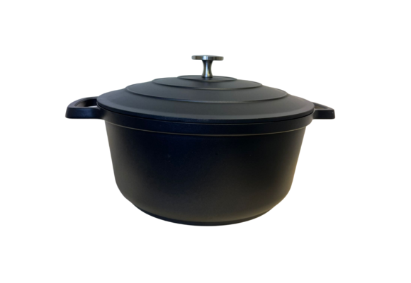 Braadpan 24 cm - anti-aanbaklaag - zwart - hoog