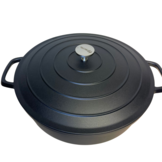 Braadpan 24 cm - anti-aanbaklaag - zwart - hoog