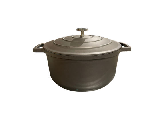 Braadpan 24 cm - anti-aanbaklaag - grijs - hoog