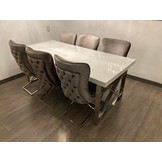 Eettafel Rixos Wit MDF 160 x 90 cm