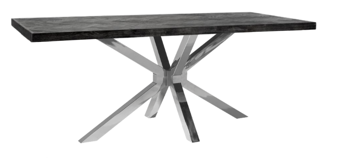 Eettafel Octopus Black Bonito - visgraat look