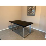 Eettafel U-poot Black Bonito - visgraat look