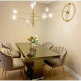 Eettafel Blocci Spiegel Glas -Eric Kuster stijl