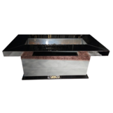 Eettafel met Elektrische Sfeerhaard - Antraciet - 180 x 90cm