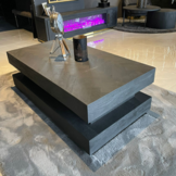 Black Bonito - Hamburger salontafel - visgraat look