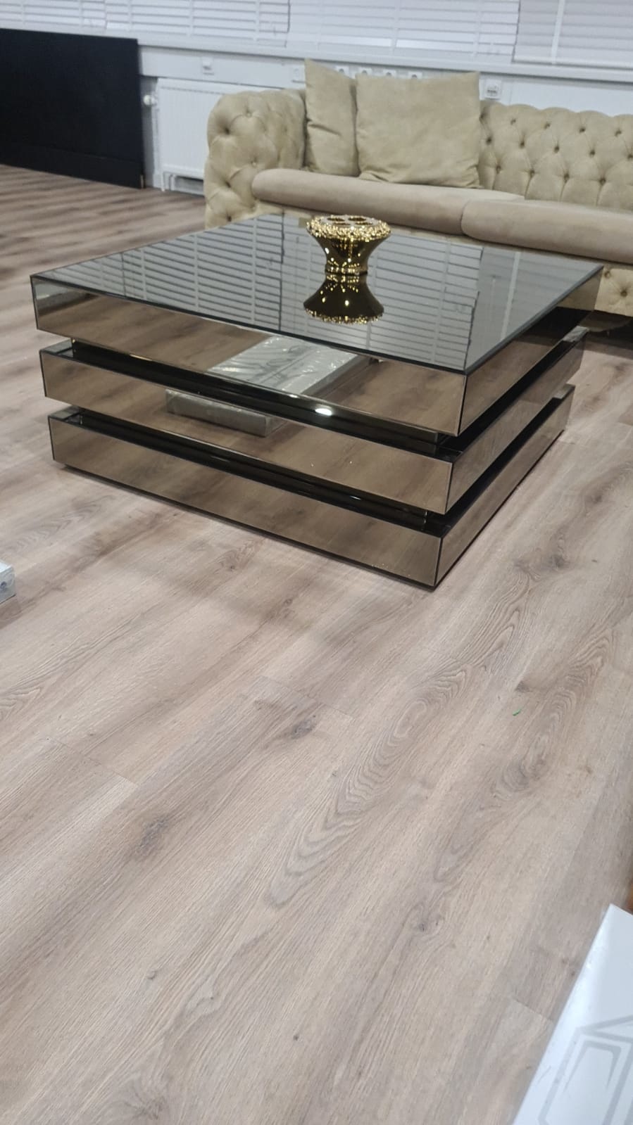 Salontafel Lyon Spiegelglas - Sepia