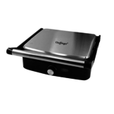 Cheffinger Panini Grill / Contactgrill - Zwart/Zilver