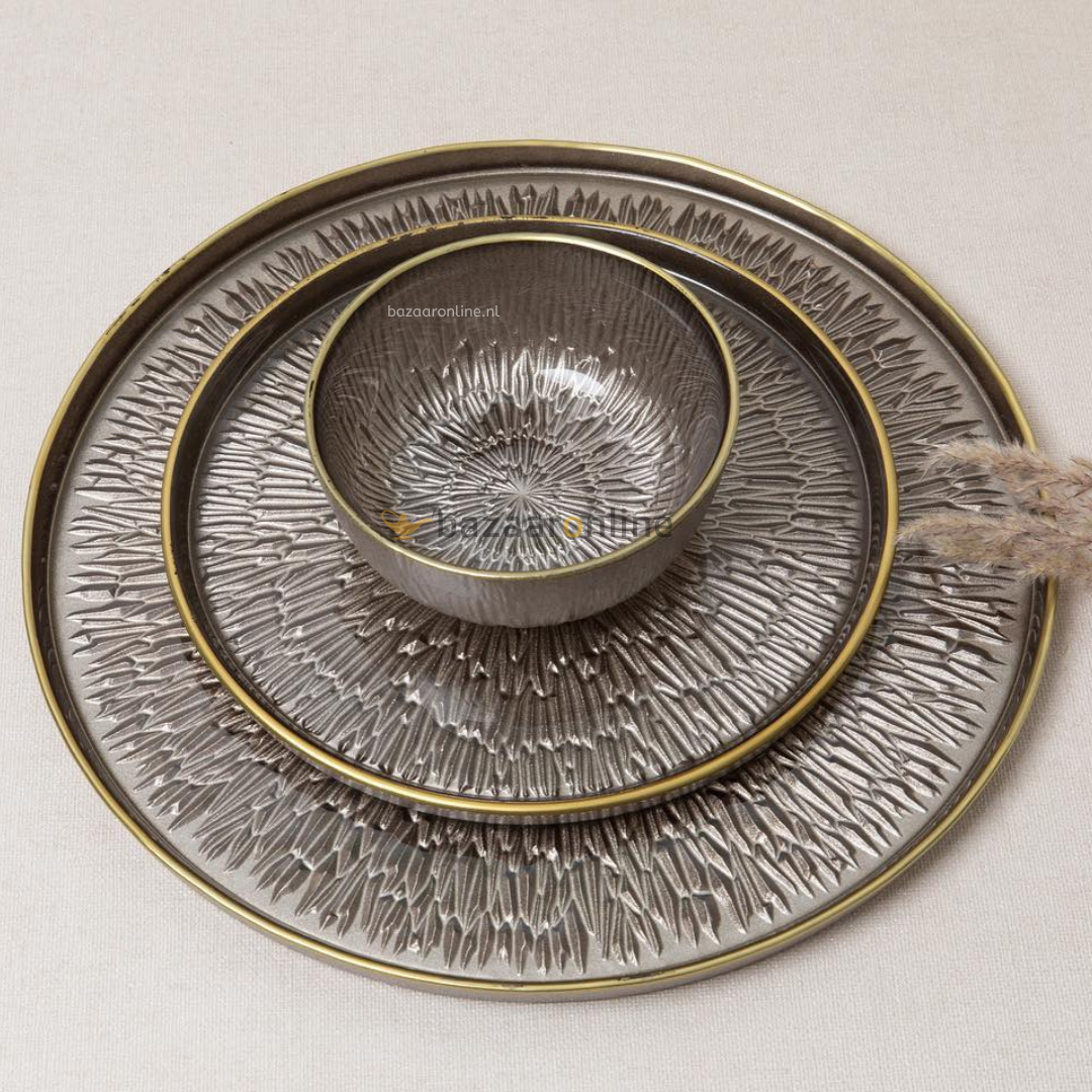 Bricard Duomo Taupe Bordenset 20 CM 6-delig