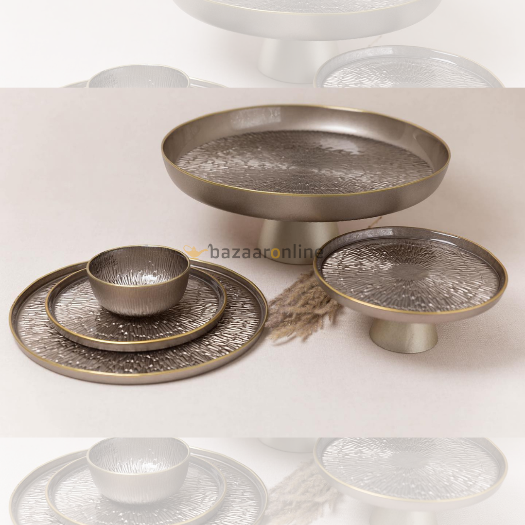 Bricard Duomo Taupe Bordenset 20 CM 6-delig