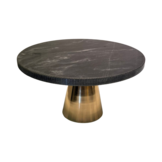 Marmeren stand/plateau - Zwart/Goud - 20 cm