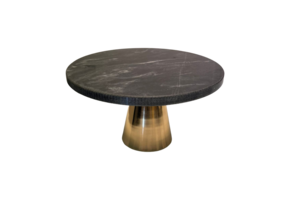 Marmeren stand/plateau - Zwart/Goud - 20 cm