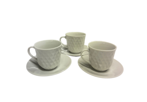 Espressoset - Diamonds - 12-delig - Wit