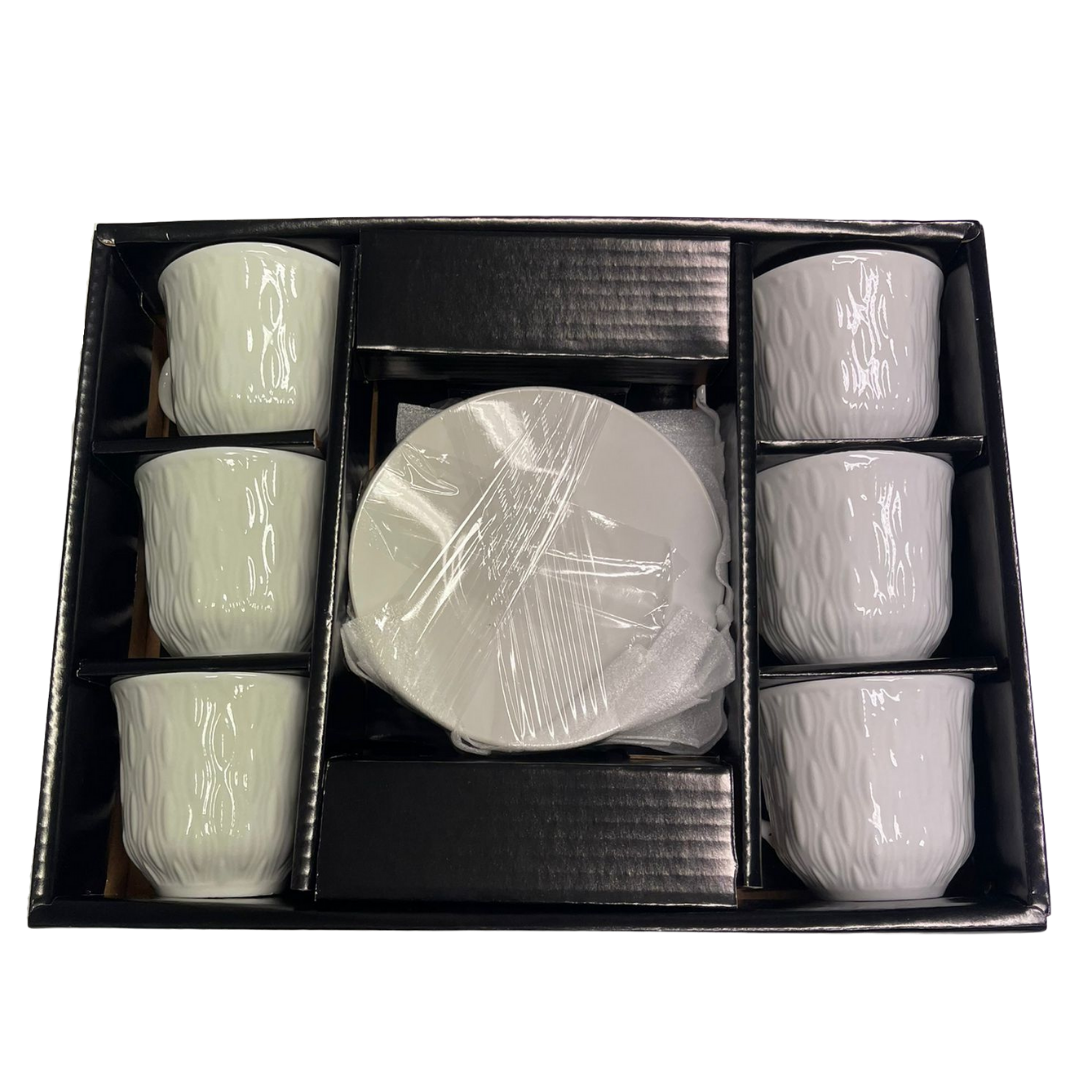 Espressoset - Tears - 12-delig - Wit