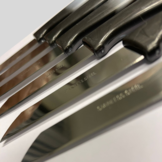 6-delige aardappel schilmesjes - zwart/grijs