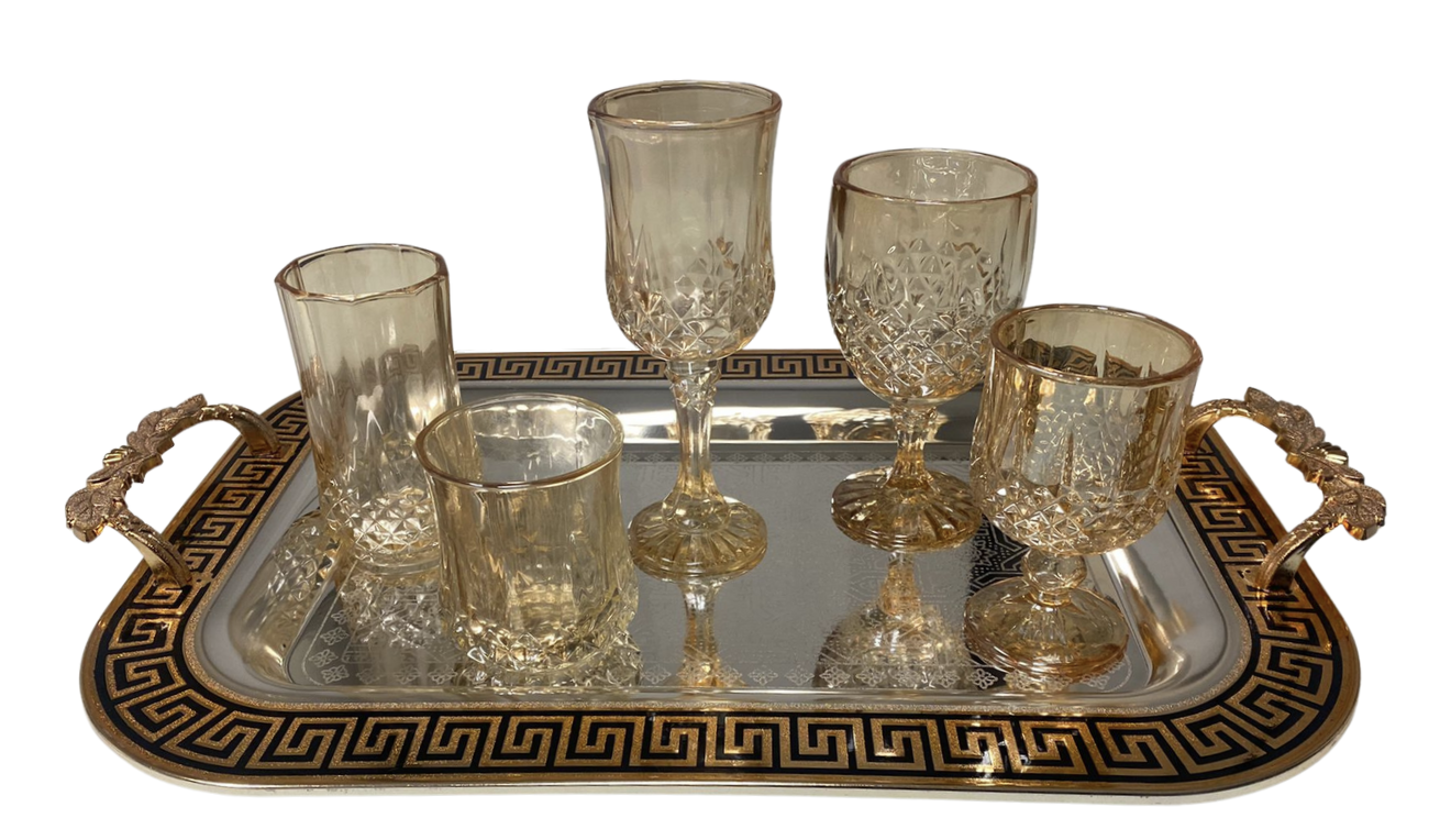 Cocktail glazen Dina Goud - 6 stuks