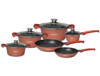 Cheffinger pannenset 6-delig - Brons