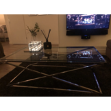 Salontafel Rixos Helder Glas 130 x 70 cm Zilver