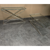 Salontafel Rixos Helder Glas 130 x 70 cm Zilver