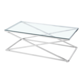 Salontafel Rixos Helder Glas 130 x 70 cm Zilver