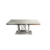 Eettafel Aspen Zilver 160 x 90 cm