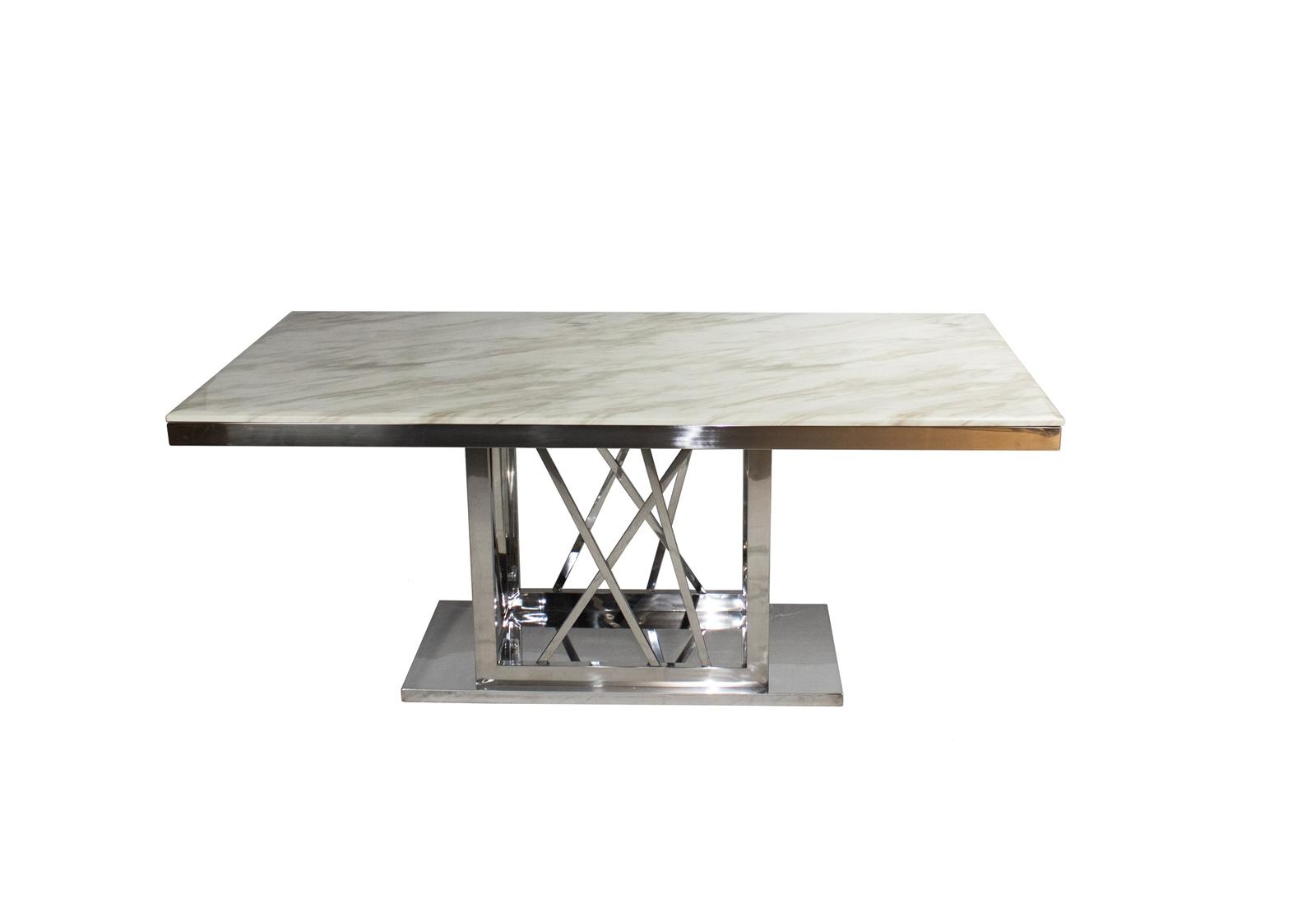 Eettafel Aspen Zilver 160 x 90 cm