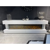 TV-meubel Oxton Wit met ingebouwde 3D sfeerhaard