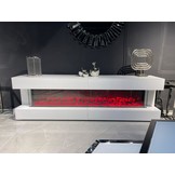 TV-meubel Oxton Wit met ingebouwde 3D sfeerhaard