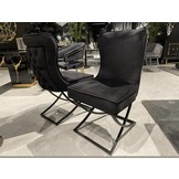 Stoel Luxor Zwart Velvet / Zwart