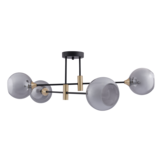 Plafondlamp Gold Alicia - smokey glas - 4 lichts