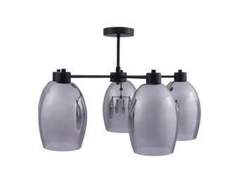 Plafondlamp Lydia - smokey glas - 5 lichts
