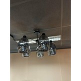 Plafondlamp Lydia - smokey glas - 5 lichts