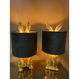 Konijnlamp Harig  tafellamp - Hiding Bunny