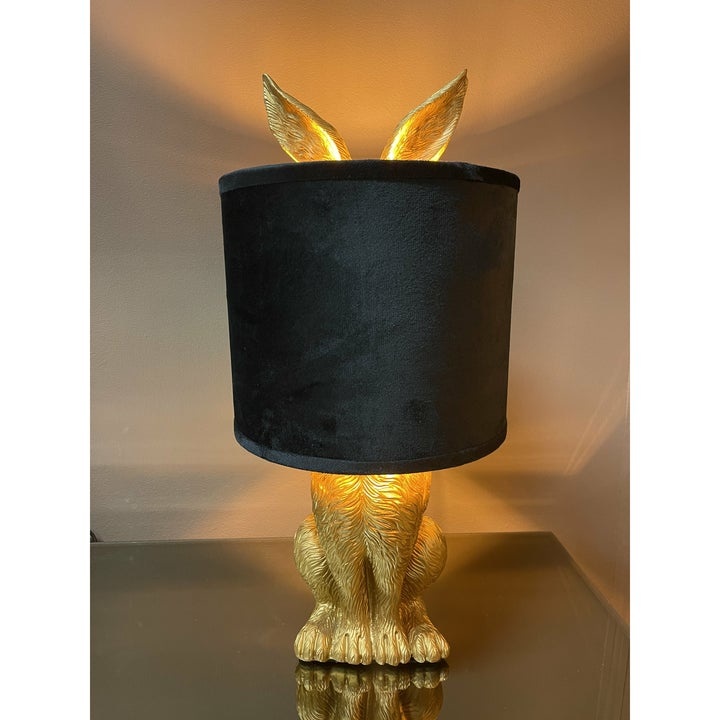 Konijnlamp Harig  tafellamp - Hiding Bunny