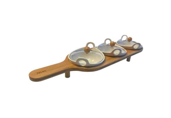 Kommetjes set - Bamboe - 4 delig - Porselein