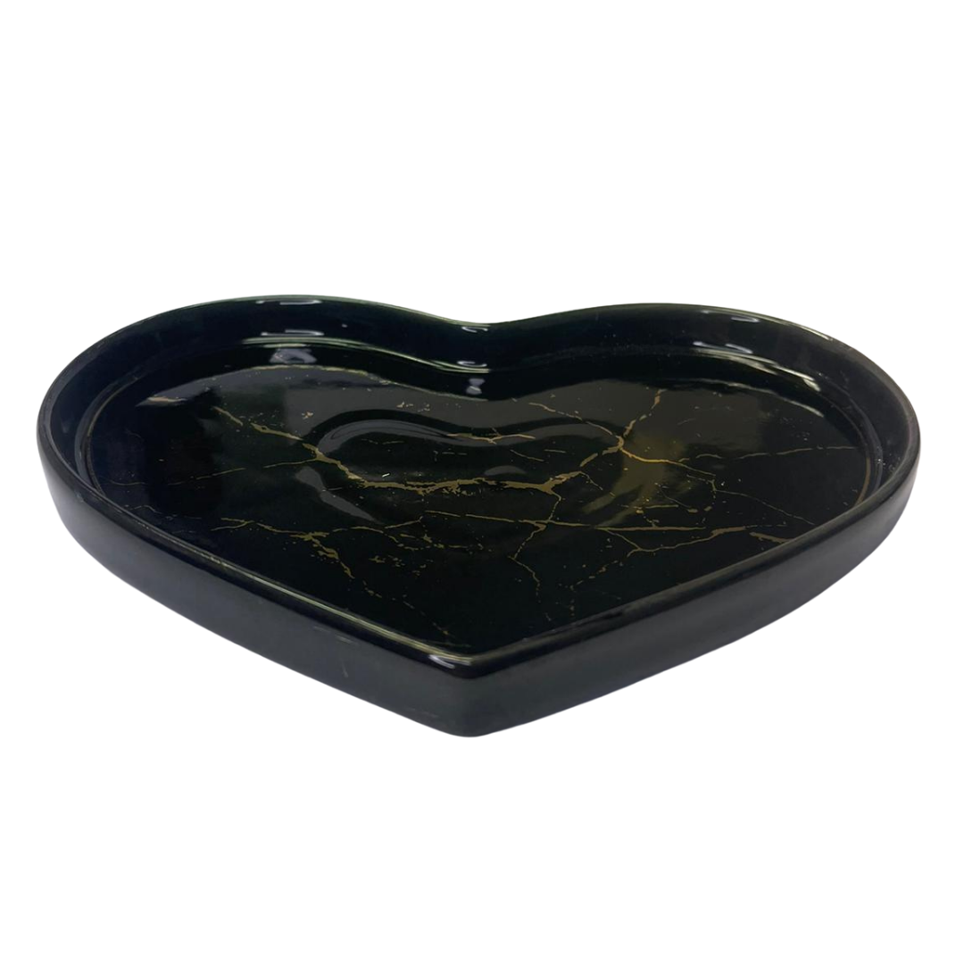 Koffiesetje - Love - 3-delig - Zwart / Goud