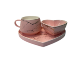 Koffiesetje - Love - 3-delig - Roze / Goud