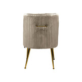 Eetkamerstoel Napoli Velvet Taupe / goud