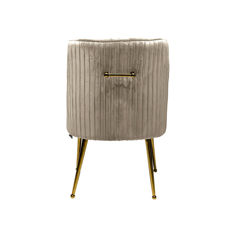 Eetkamerstoel Napoli Velvet Taupe / goud