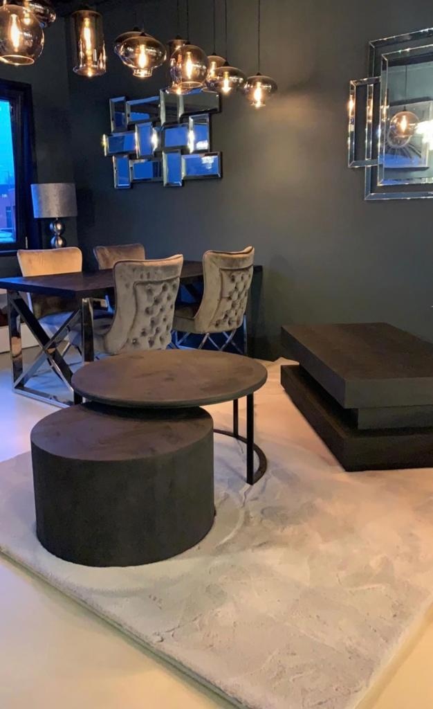 Salontafel Cilinder Black Bonito - Zwart - Set van 2 - Cilinder