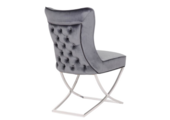 Stoel Luxor Grijs Velvet / Silver