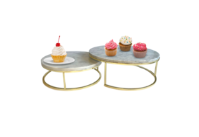 Marmeren Cake Stand - Goud