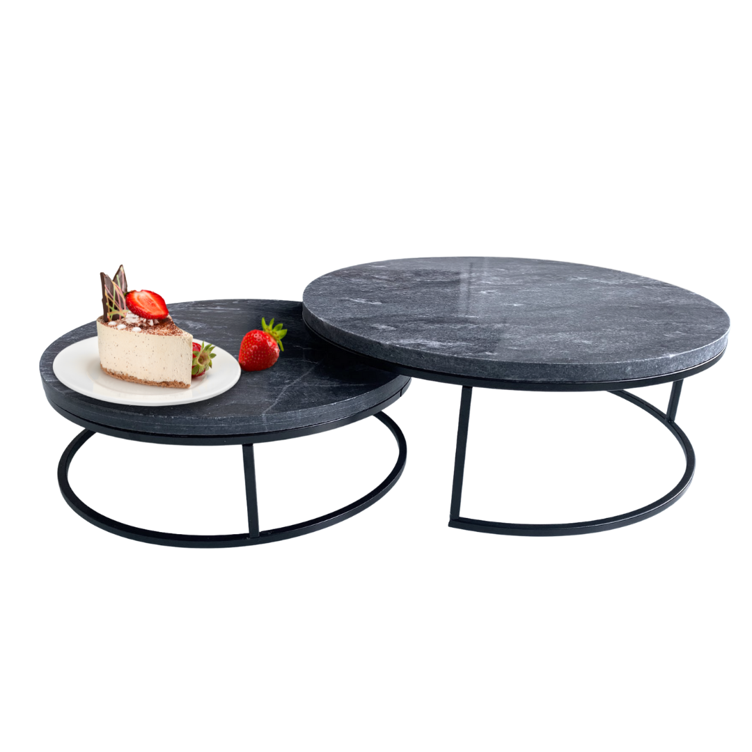 Marmeren Cake Stand - Zwart