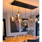 Hanglamp Smoke glas 8 lichts  - 8 bollen