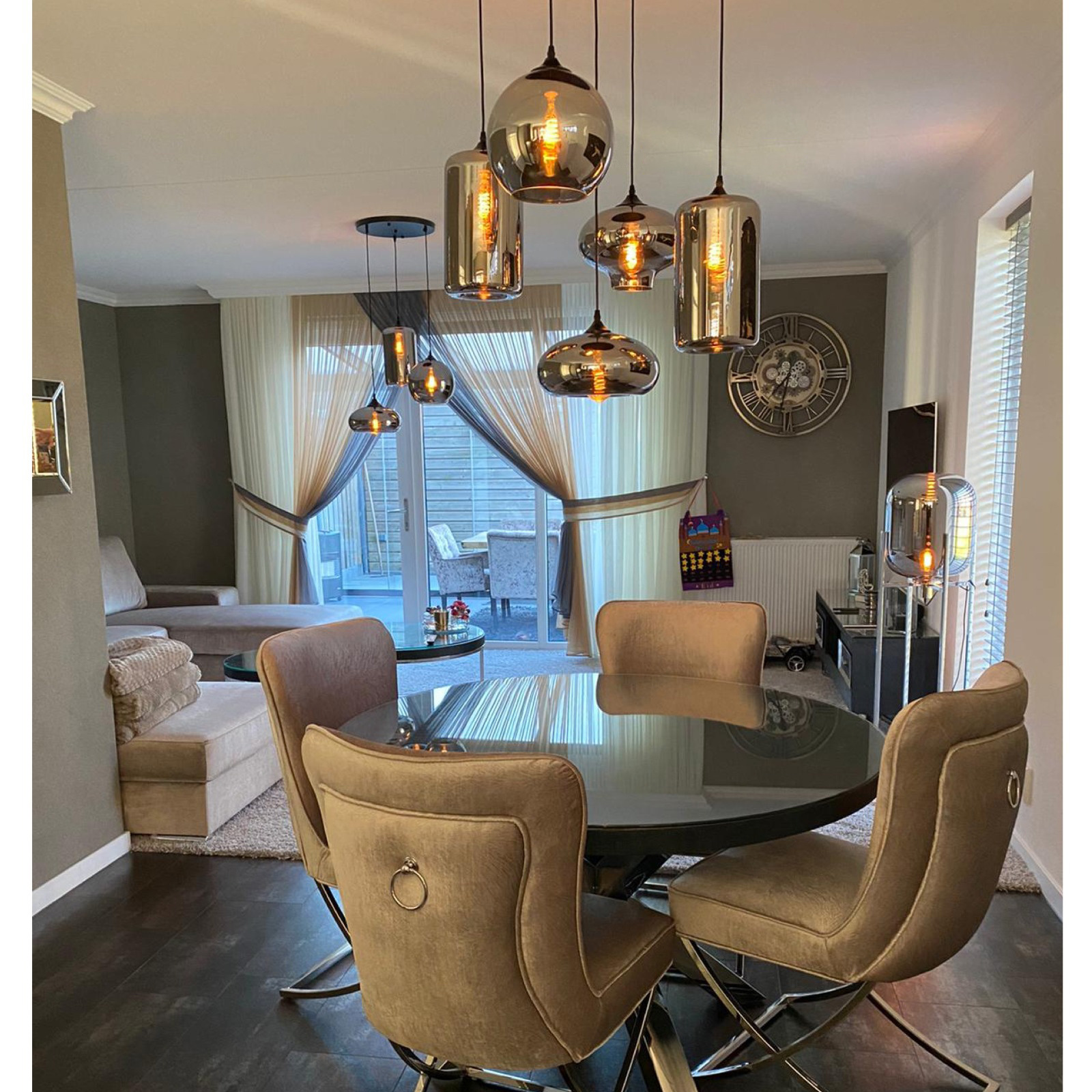 Hanglamp Thoughts Smoking glass 3 lichts