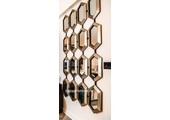 Beehive Spiegel Goud - Honingraat motief
