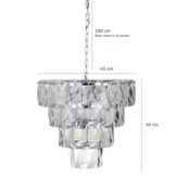Hanglamp Jada - Zilver - 45 cm Ø