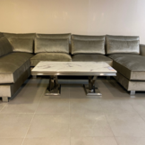 Salontafel Ferrara - Zilver/Marmer- 130x70cm