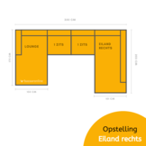 Hoekbank Canapé Taupe Velvet - met Slaapfunctie