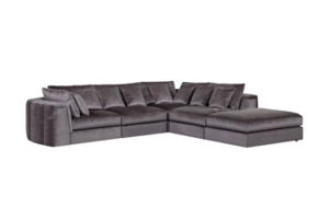 Hoekbank Caesar - Modulaire bank - Incl. Poef