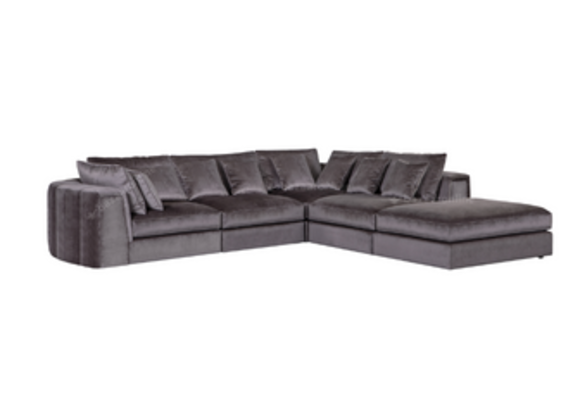 Hoekbank Caesar - Modulaire bank - Incl. Poef